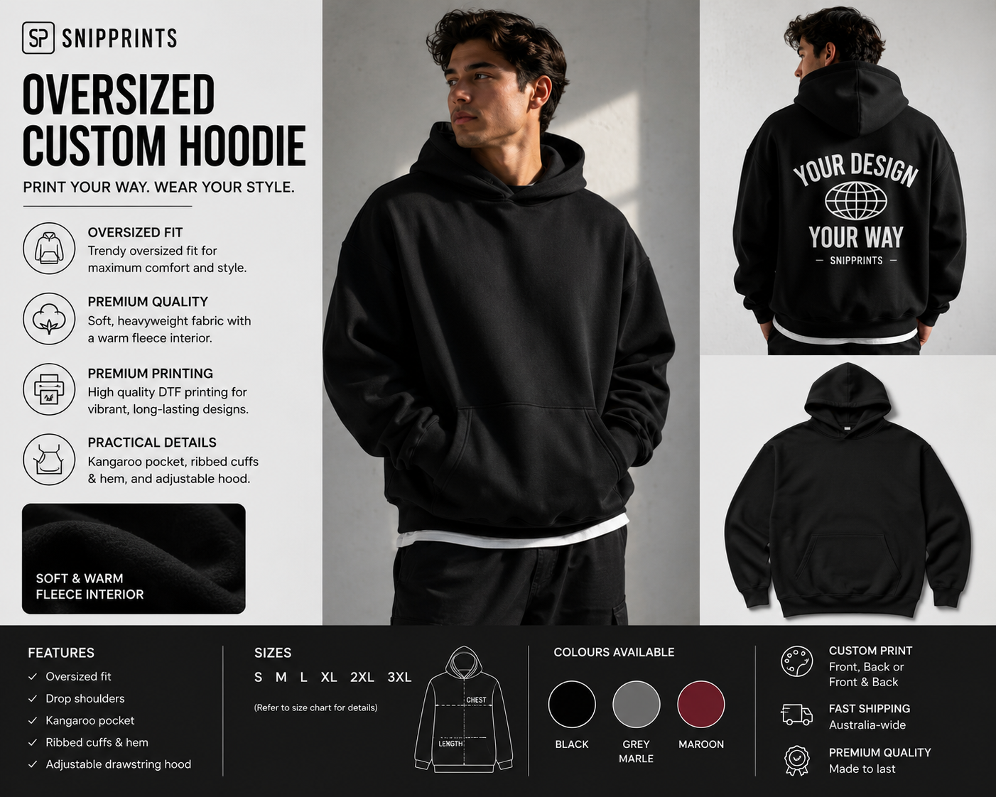 Premium Oversized Custom Hoodie